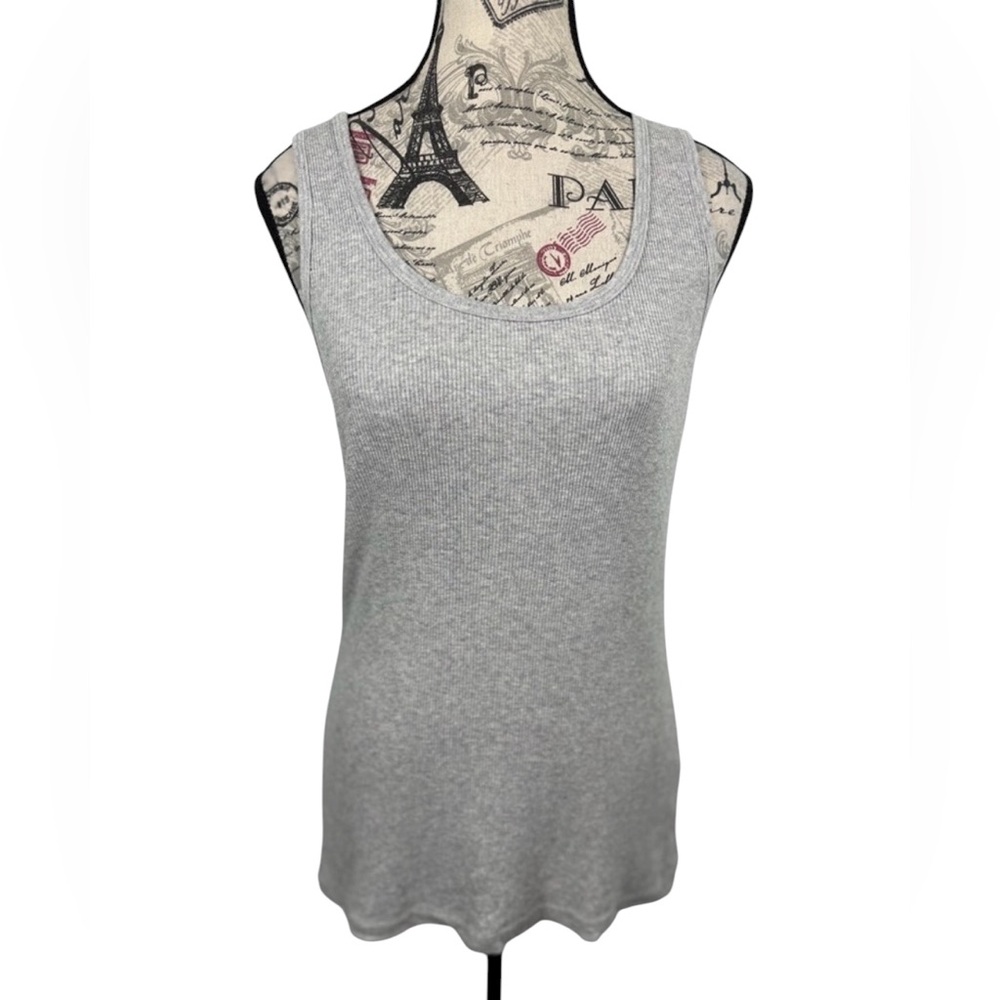Joe Boxer Women's Light Gray Ribbed Comfort Wear Tank Top Size XL